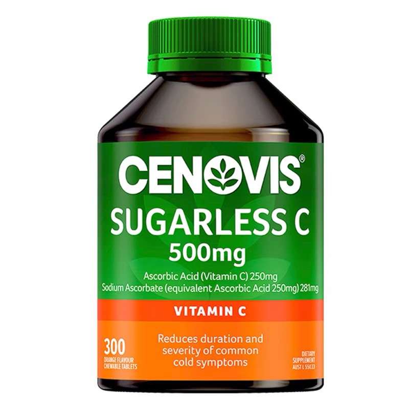 Cenovis Sugarless C 500mg セノビス シュガーレスC (オレンジ風味)300錠 (豪州直送)