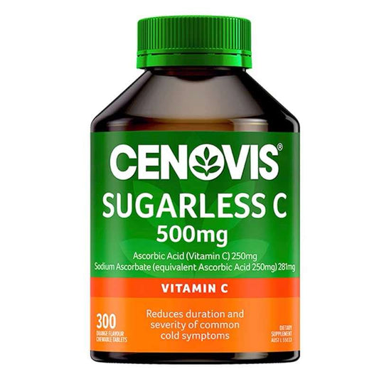 Cenovis Sugarless C 500mg セノビス シュガーレスC (オレンジ風味）300錠 (豪州直送)
